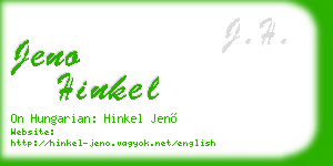 jeno hinkel business card